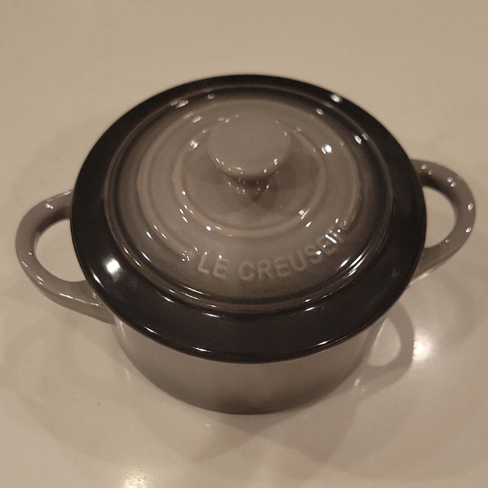 Le Creuset Flint Cocotte NWT